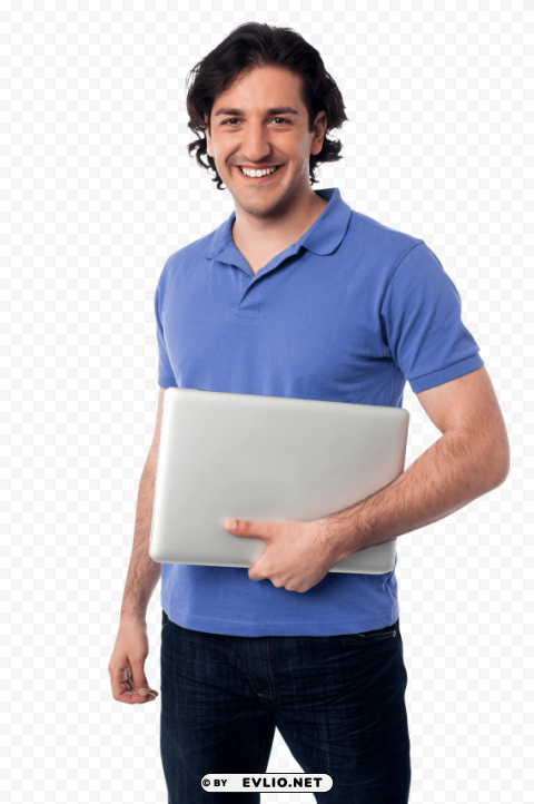 Men With Laptop HighQuality Transparent PNG Isolated Art