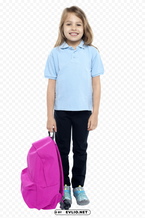 young girl student PNG transparent images for printing
