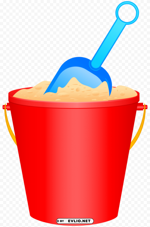 beach bucket and shovel PNG transparent pictures for editing