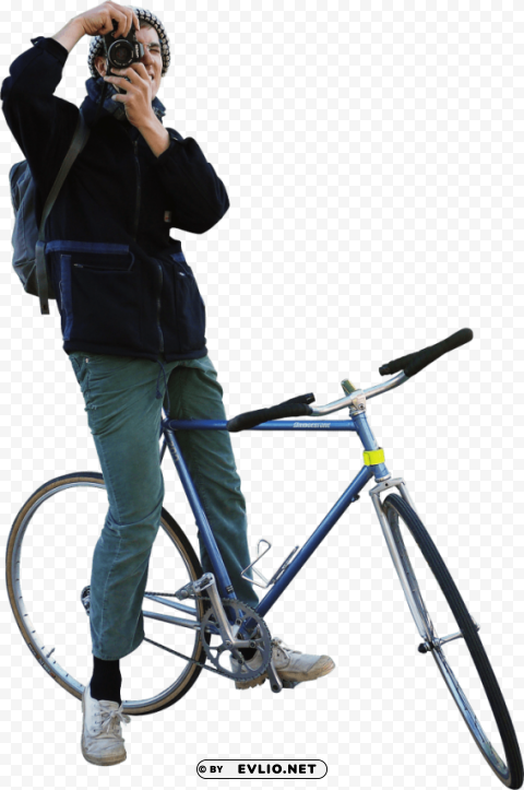 biking photograpfer Transparent Background Isolated PNG Item