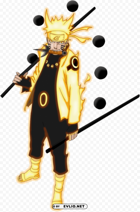 naruto six paths sage mode Clear Background PNG Isolated Element Detail