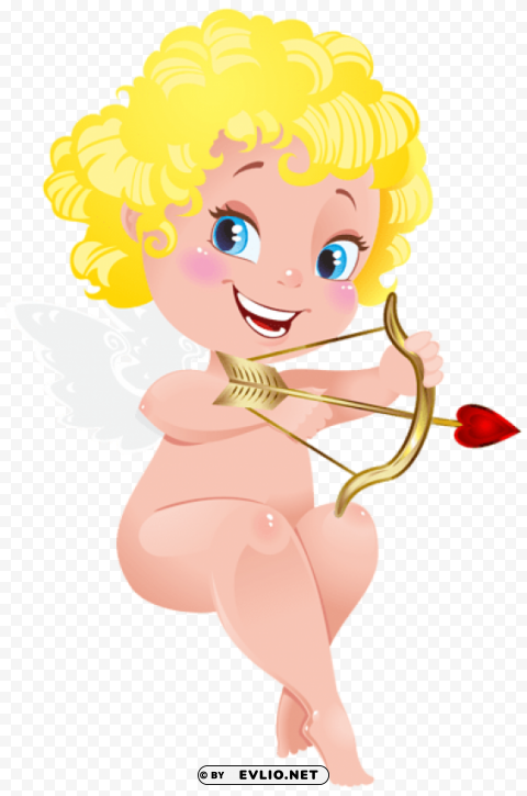 cute cupid angel Isolated Design Element in Transparent PNG