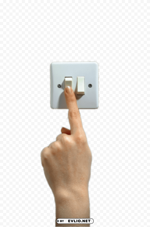finger on light switch PNG images with no background free download