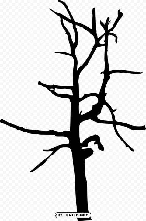 simple bare tree silhouette Isolated Artwork in HighResolution PNG