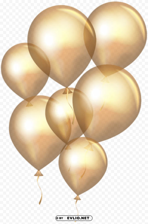 transparent gold balloons PNG images with no royalties
