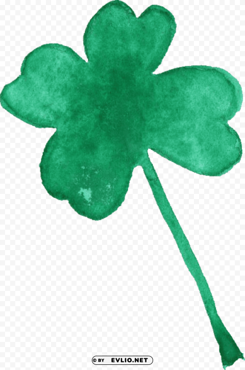 watercolor four leaf clover free Isolated Design Element in Transparent PNG