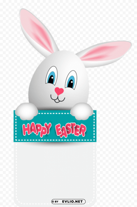 happy easter with bunny egg Transparent PNG graphics archive