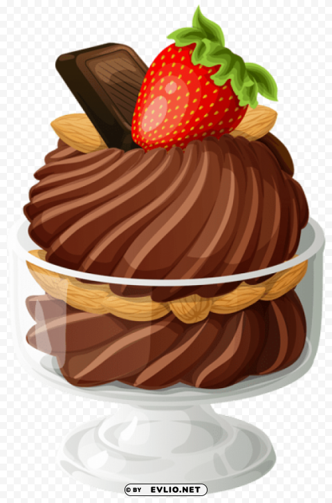 chocolate ice cream sundae pngpicture Isolated Object in Transparent PNG Format