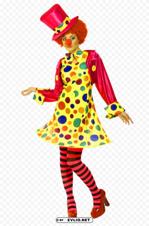 female clown Isolated Subject in HighQuality Transparent PNG