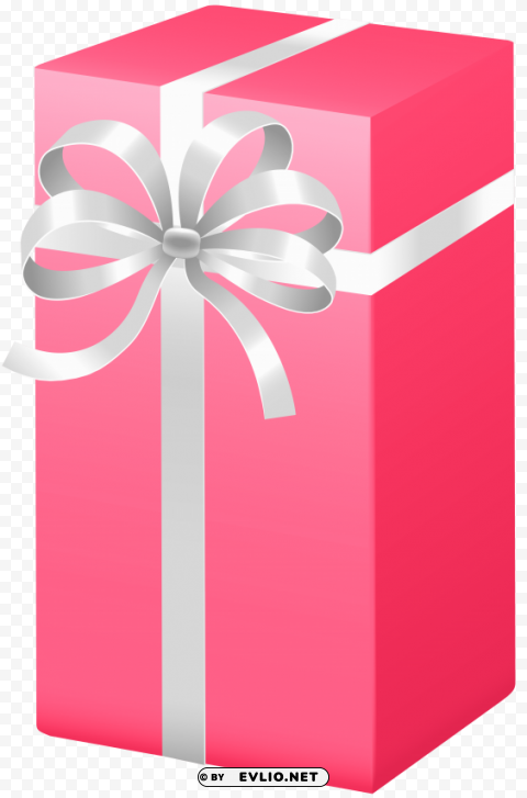 gift box pink PNG with no background for free