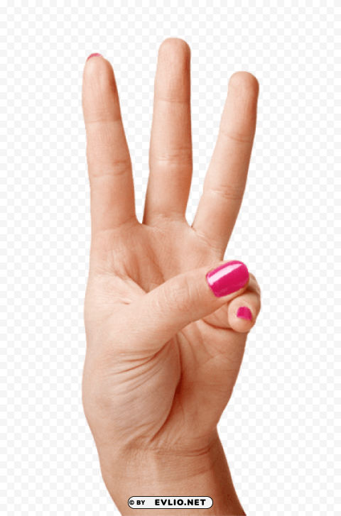 hand showing three fingers PNG transparent graphics for projects