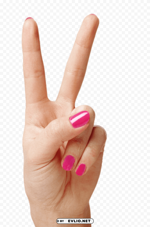 hand showing two fingers PNG transparent design diverse assortment clipart png photo - 0333511f