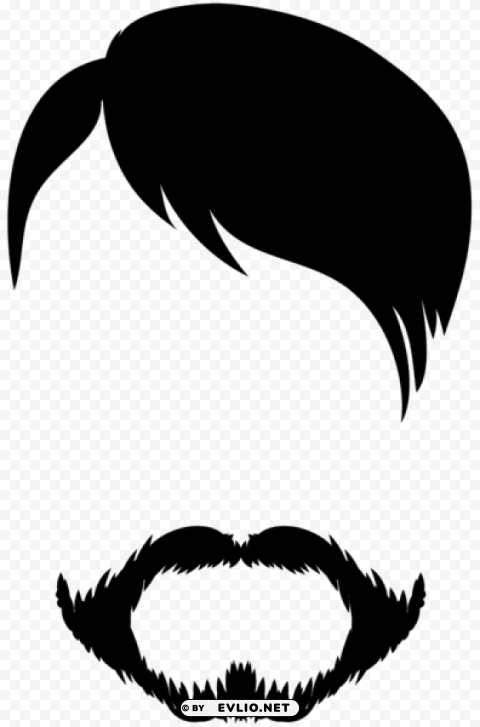 male hair and beard Isolated Artwork on Transparent PNG clipart png photo - 136f0fc3