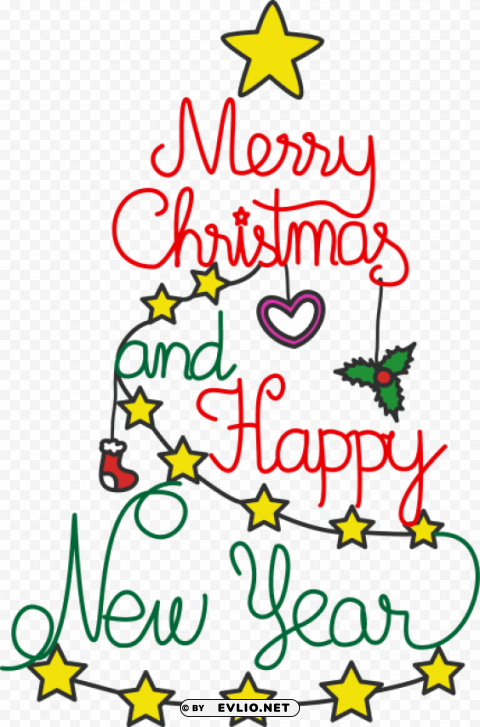 merry christmas and happy new year PNG Illustration Isolated on Transparent Backdrop PNG transparent with Clear Background ID 669d924f