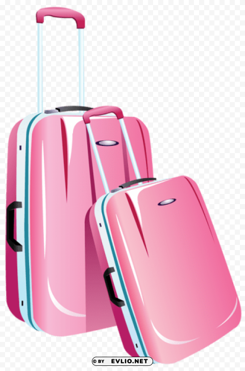pink travel bags Clear background PNG images comprehensive package