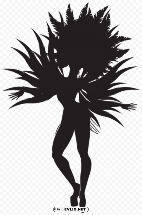 samba dancer silhouette PNG transparent artwork