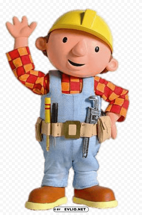 old bob the builder waving Clear PNG graphics clipart png photo - de4721a5