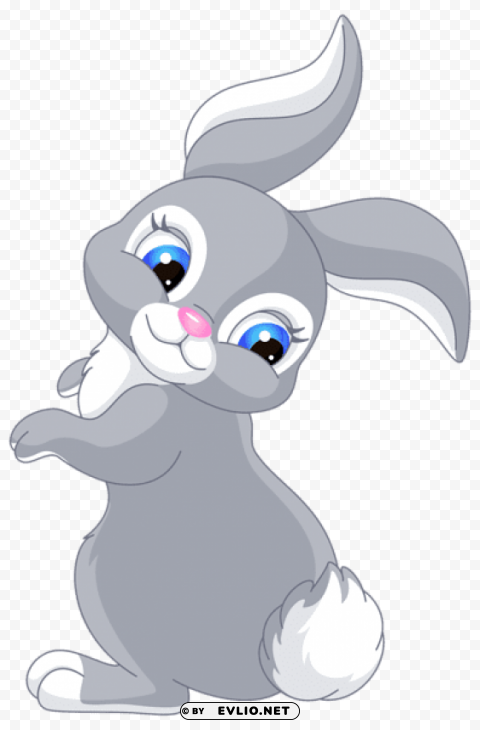 cute bunny cartoon Transparent Cutout PNG Graphic Isolation