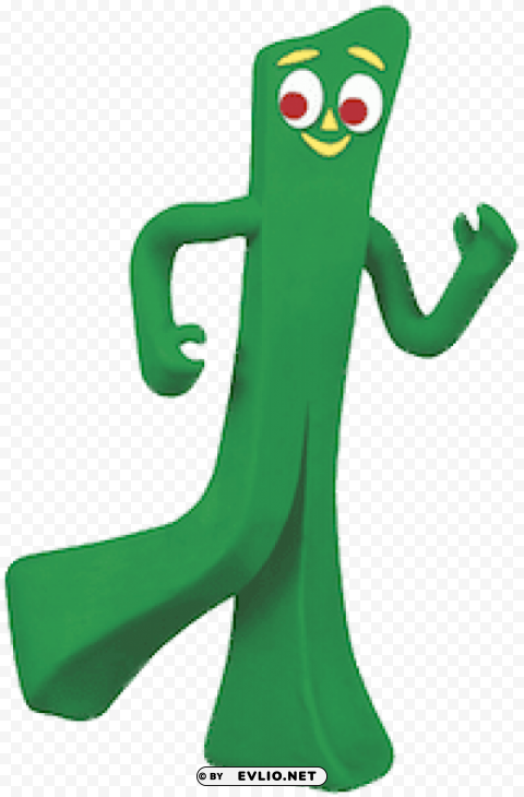 gumby running Isolated Item on Transparent PNG Format