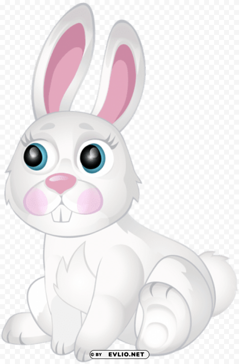 white bunny Transparent design PNG
