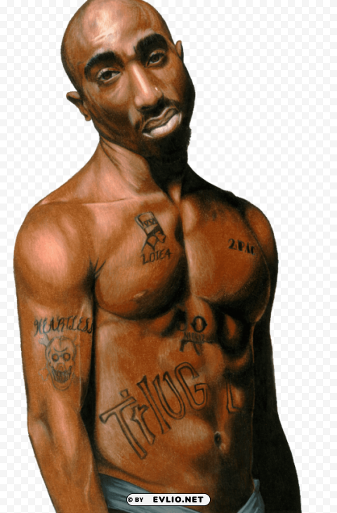2pac Isolated Graphic on Clear Background PNG