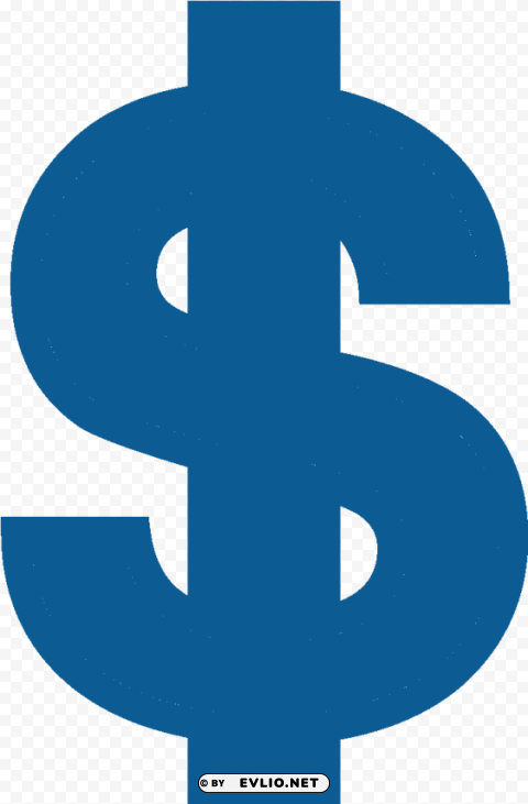 blue dollar sign Transparent graphics PNG