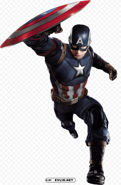 captain america ClearCut Background PNG Isolation