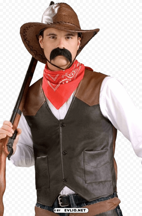 cowboy Isolated Graphic on Clear PNG