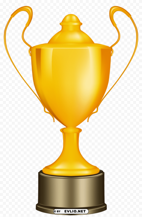 gold cup trophy Clear Background PNG Isolated Design Element clipart png photo - f58ab529