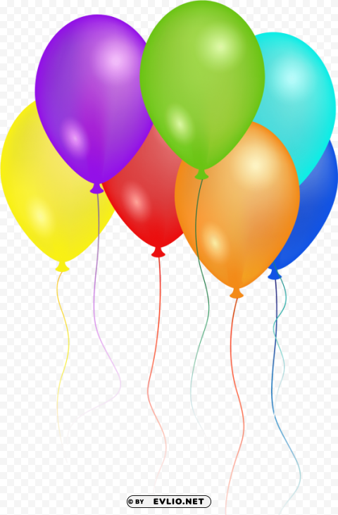 happy birthday balloons PNG for digital design