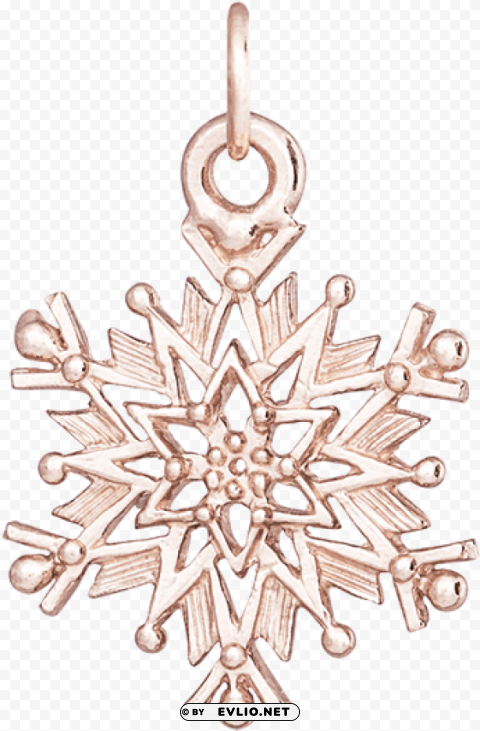 large snowflake charm PNG with transparent overlay