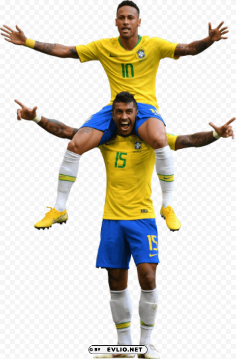 Download neymar & paulinho Transparent Background Isolated PNG Item png images background ID 775f55af