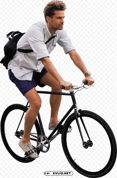 Transparent background PNG image of on his bike PNG photo without watermark - Image ID d7328e29