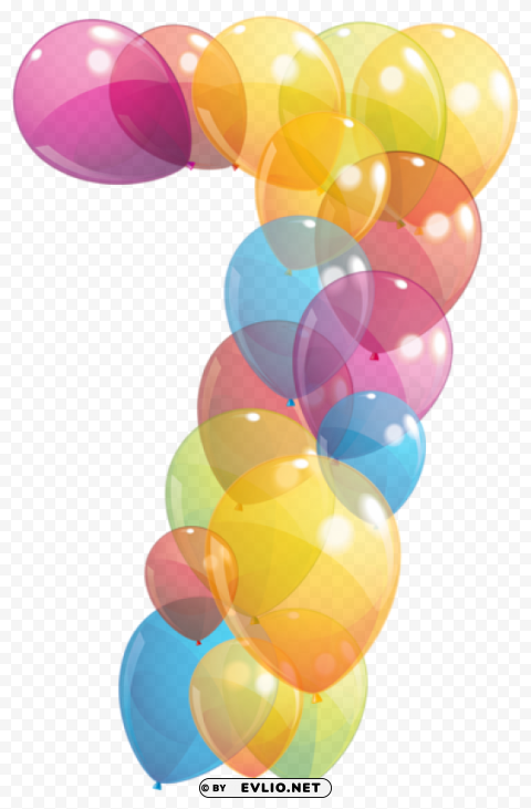  seven number of balloons Free PNG images with transparent backgrounds