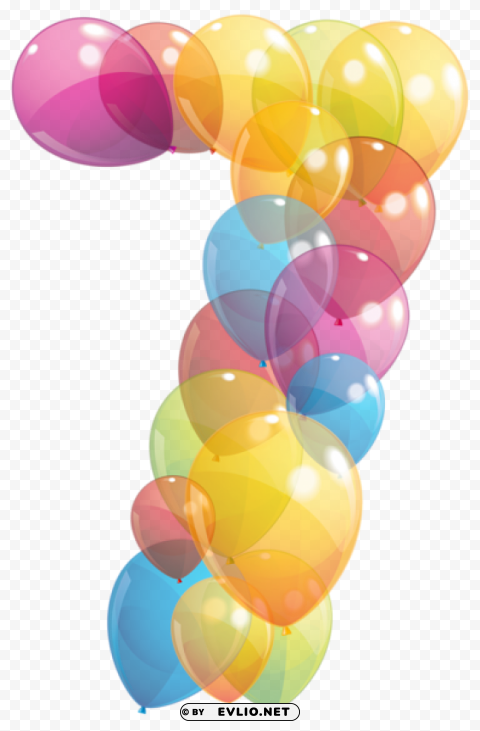  Seven Number Of Balloons Free PNG Images With Transparent Backgrounds