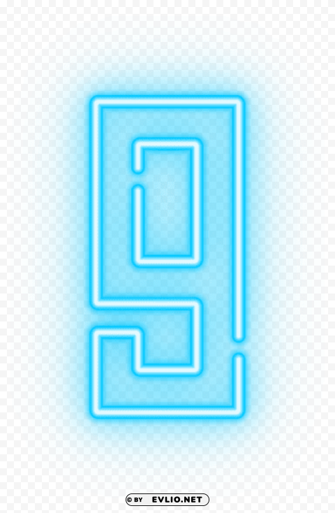 neon number nine Transparent PNG images collection
