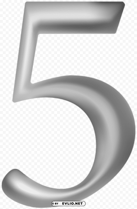 number five grey PNG images with transparent overlay