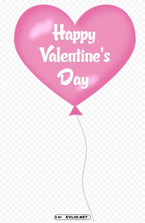 valentines day pink heart balloonpicture Transparent Background PNG Isolated Icon