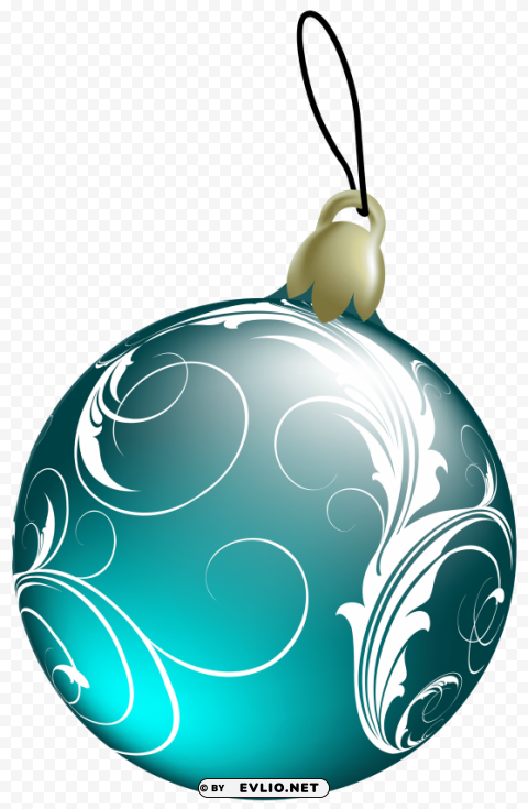 beautiful blue christmas ball HighQuality Transparent PNG Element