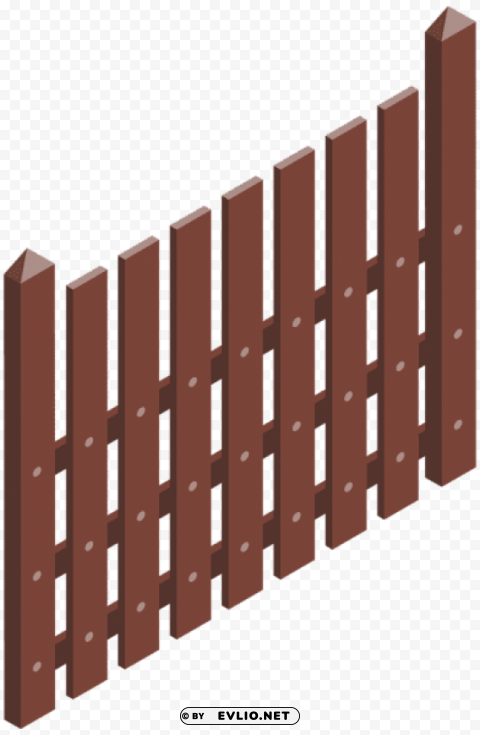brown fence PNG transparent elements compilation