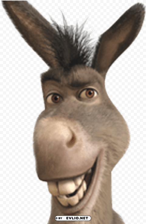 donkey from shrek smiling Transparent Background Isolated PNG Illustration PNG transparent with Clear Background ID 8e9436f2