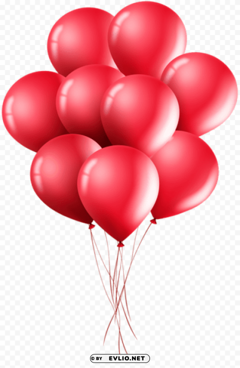 red balloons PNG images with transparent canvas variety