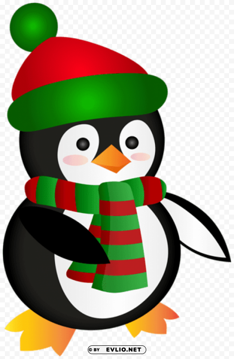 cute christmas penguin PNG pics with alpha channel