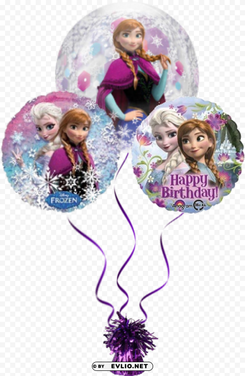 disney frozen photo booth prop kit balloon decoration PNG Image with Isolated Subject