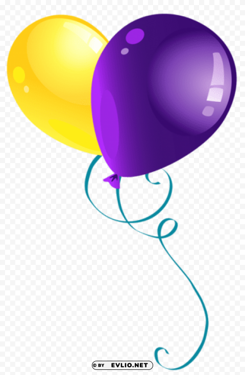 yellow and purple balloonspicture PNG transparent images for social media