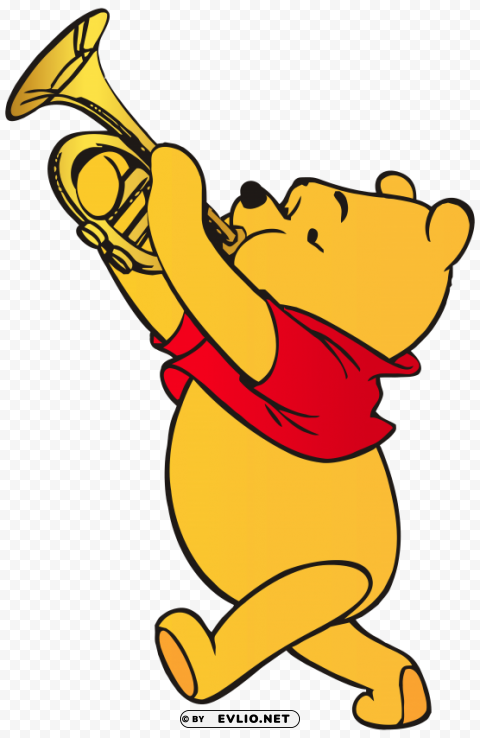 winnie the pooh playing trumpet HighQuality Transparent PNG Isolated Element Detail