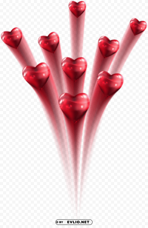 red hearts fireworkspicture HighQuality Transparent PNG Isolated Graphic Element