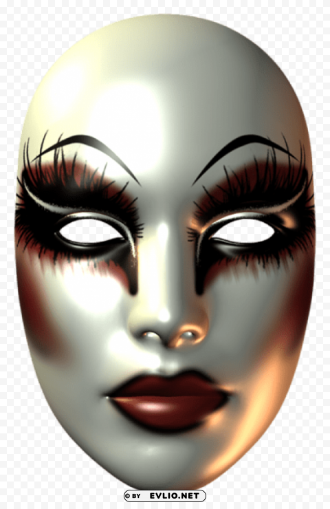 female carnival mask Transparent PNG Image Isolation