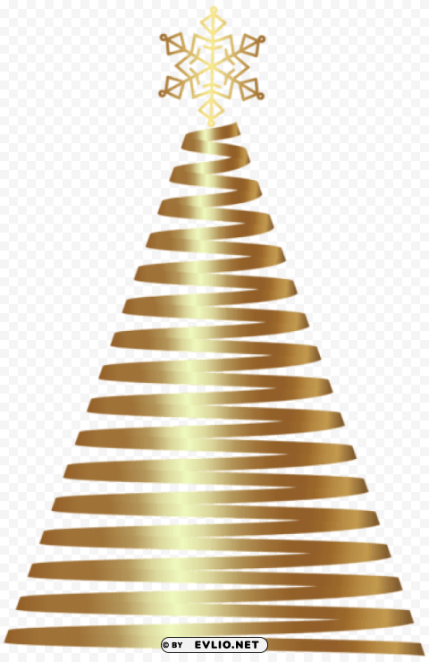 Gold Deco Christmas Tree PNG Photos With Clear Backgrounds