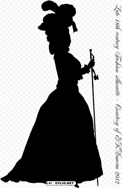 19th century fashion silhouette PNG design